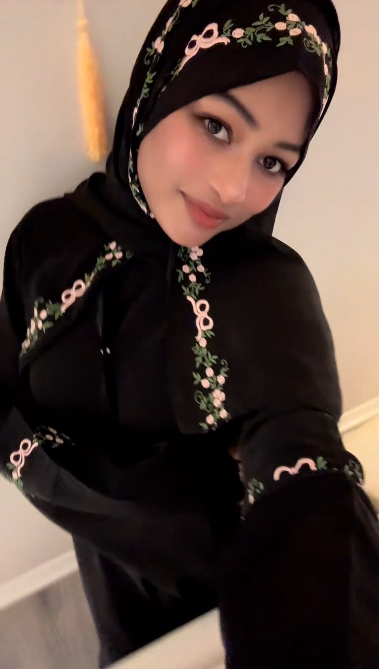 Floritah Black Abaya Set
