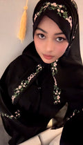 Floritah Black Abaya Set
